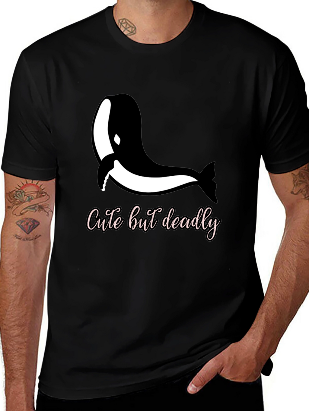 Cute but Deadly Orca Whale Graphic Tee