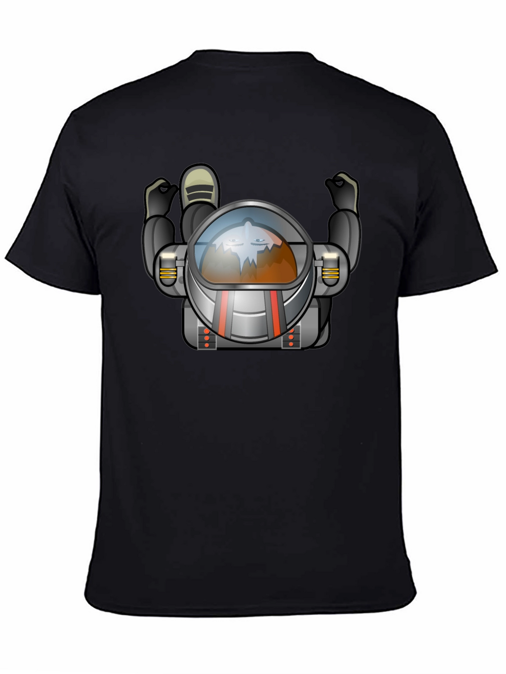 Astronaut Graphic Tee - Black Crew Neck