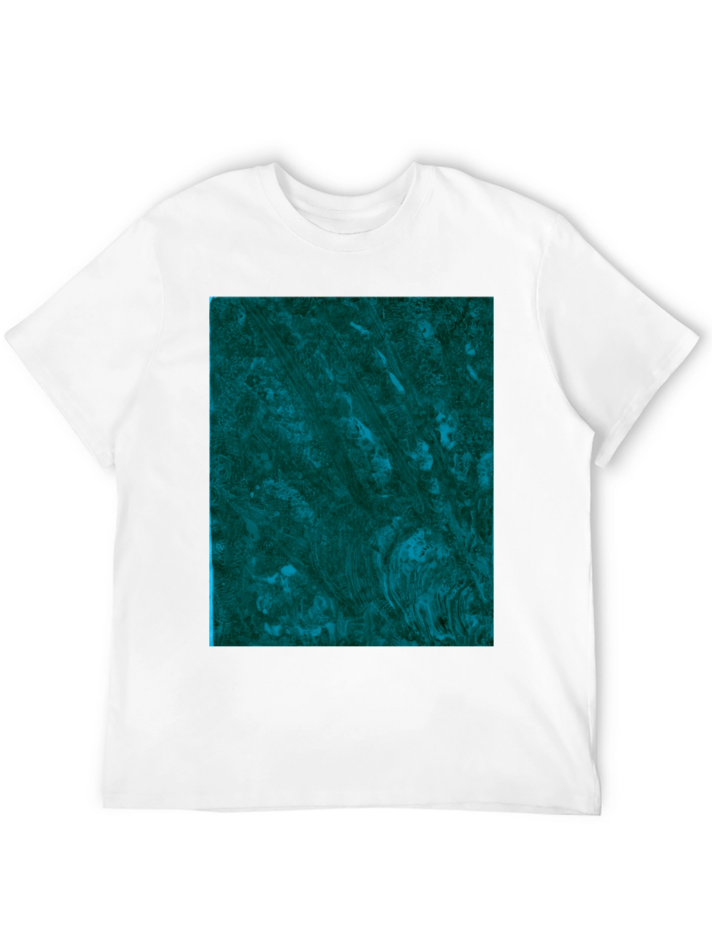 Abstract Emerald Swirl Graphic Tee