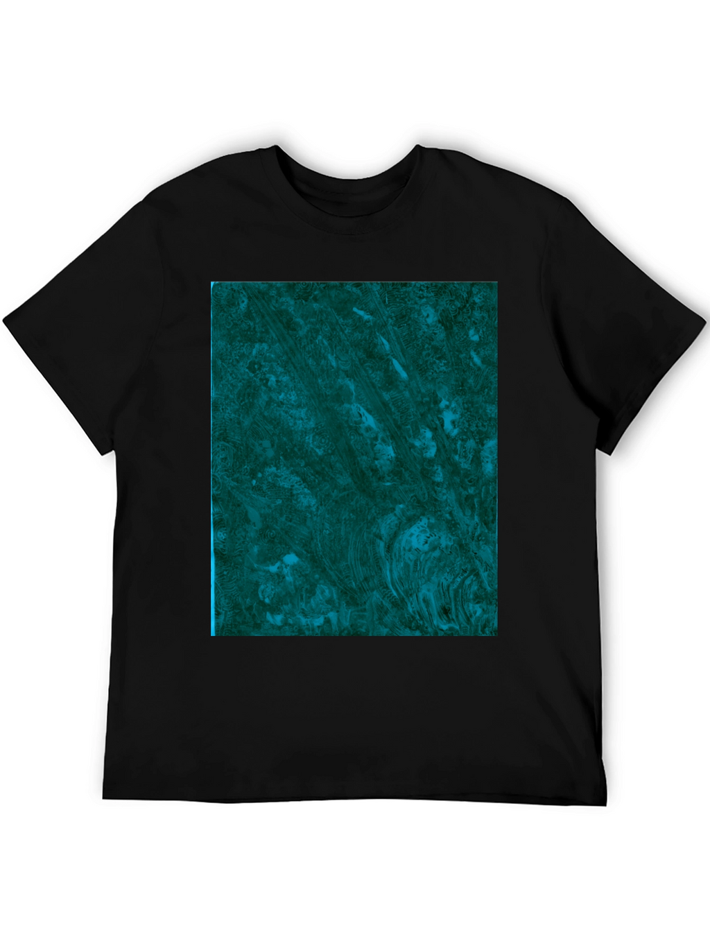 Abstract Emerald Swirl Graphic Tee