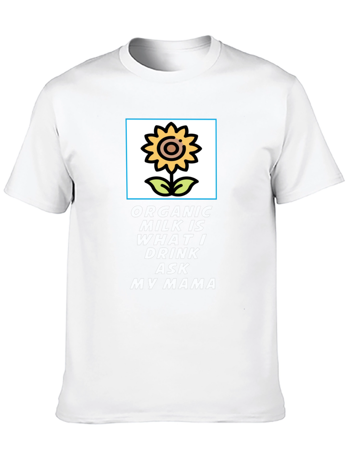 Organic Milk T-Shirt: Sunflower Design