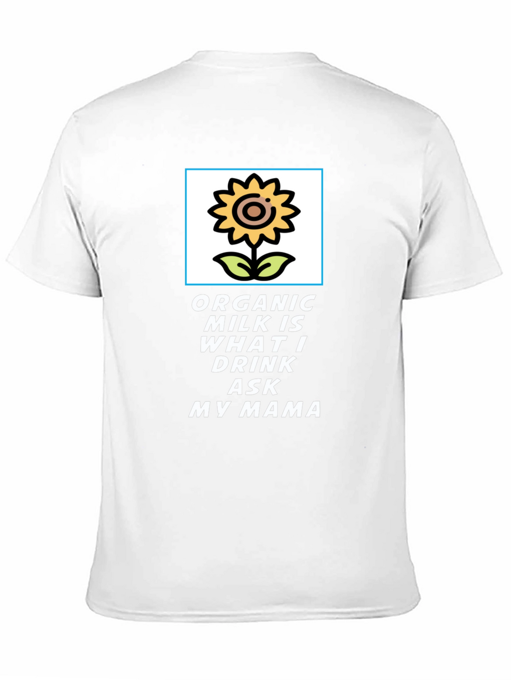 Organic Milk T-Shirt: Sunflower Design