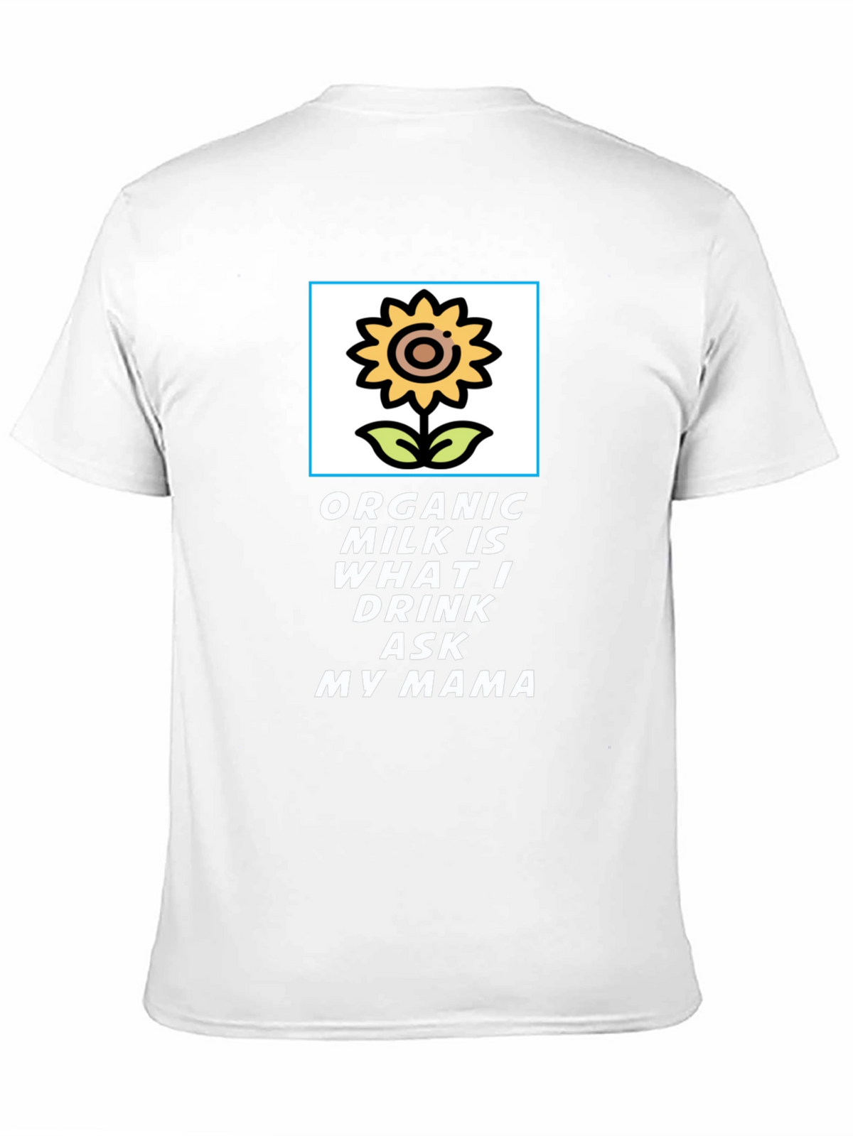 Organic Milk T-Shirt: Sunflower Design