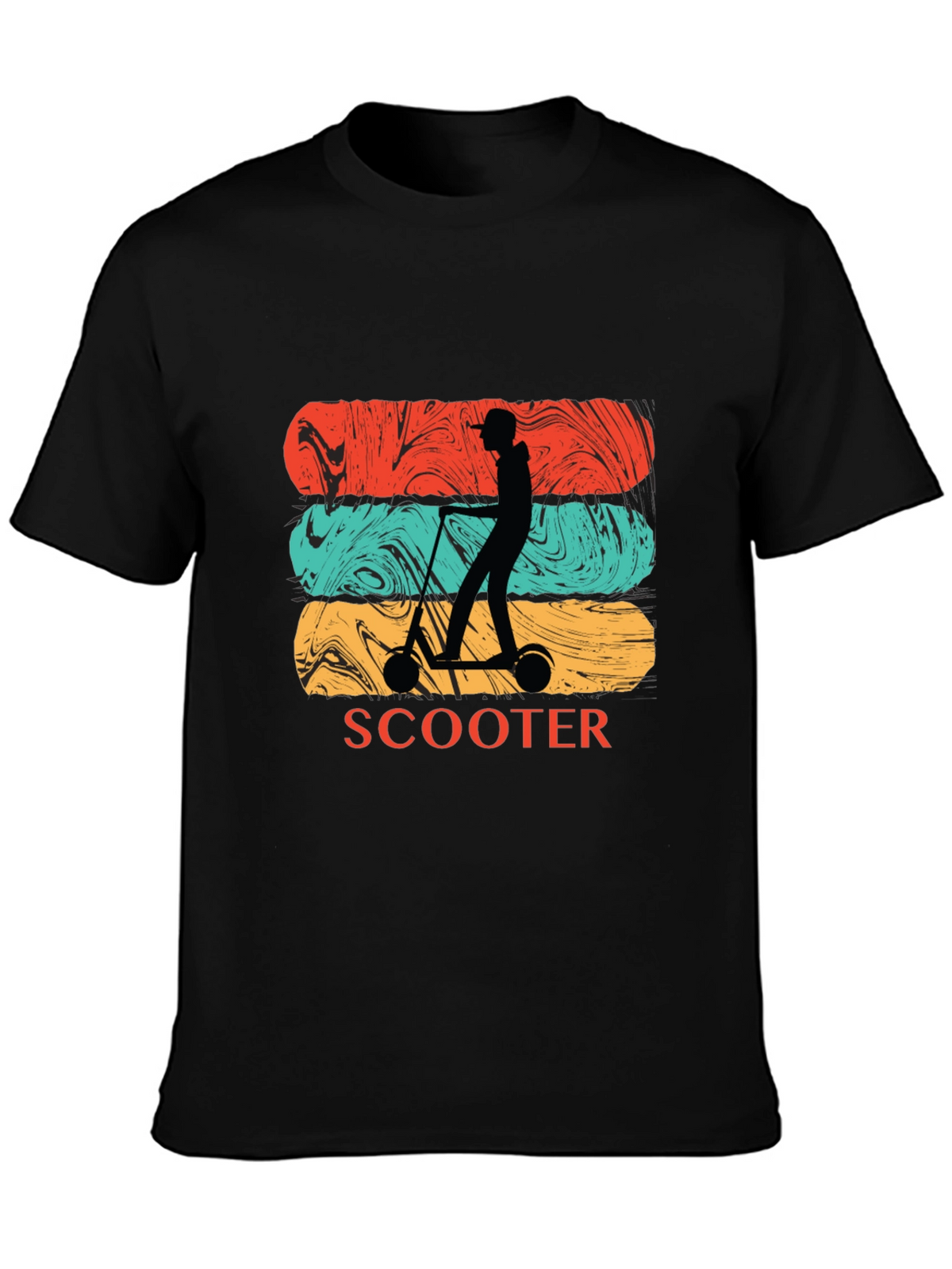 Retro Scooter Silhouette Graphic Tee