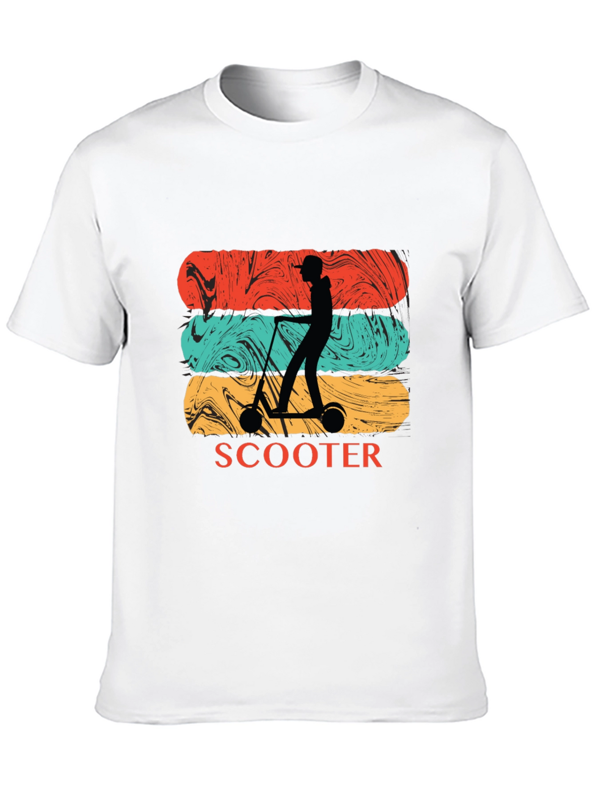 Retro Scooter Silhouette Graphic Tee