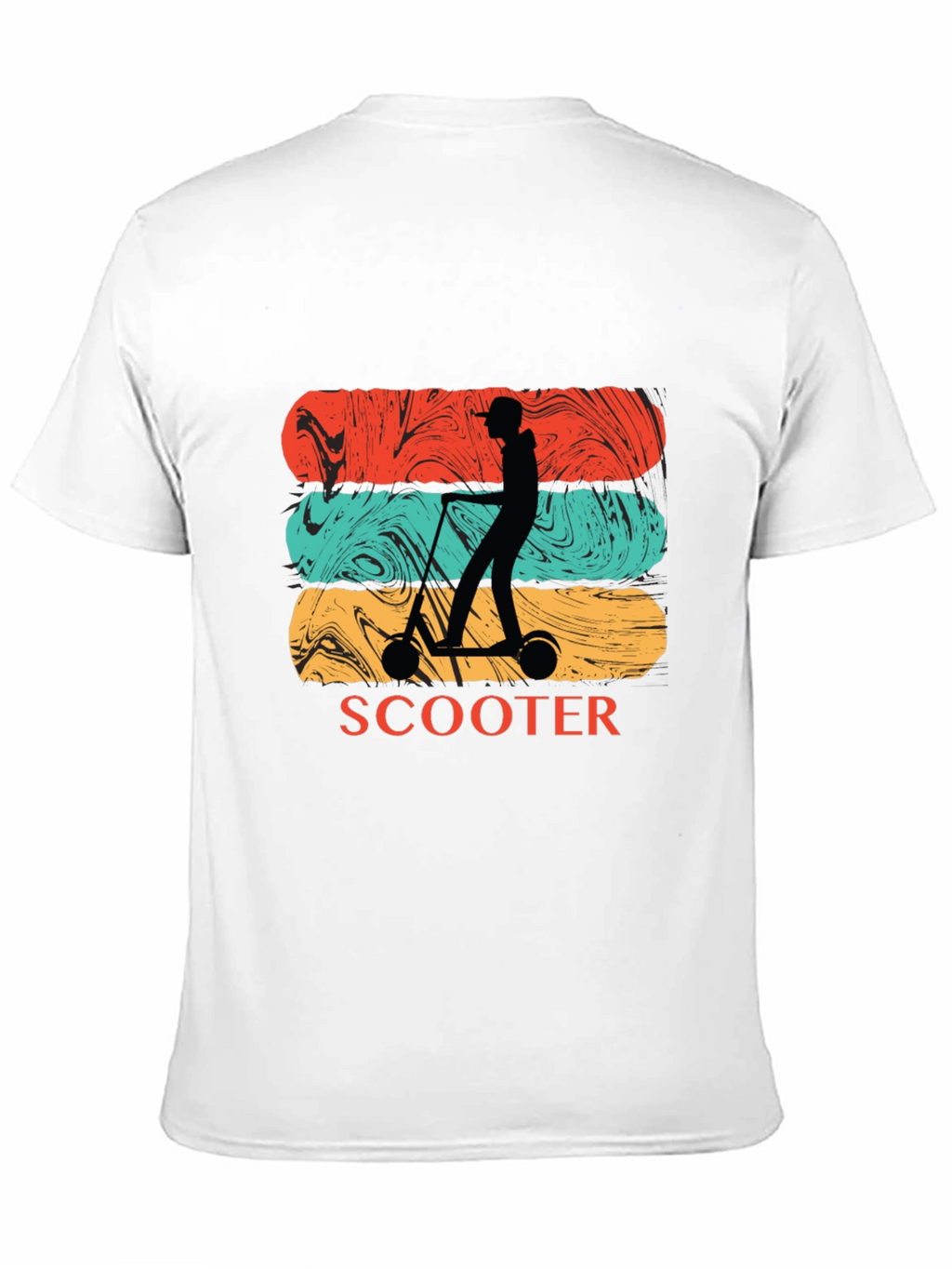 Retro Scooter Silhouette Graphic Tee