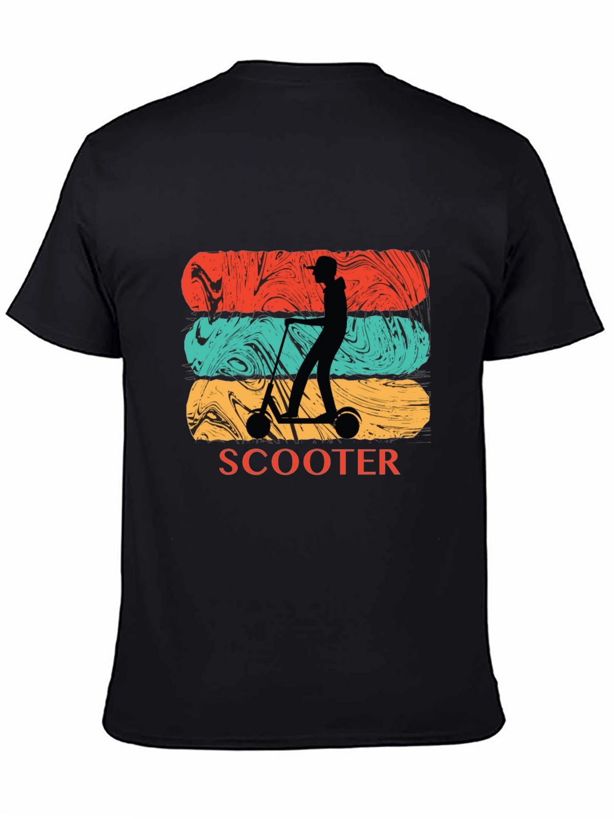 Retro Scooter Silhouette Graphic Tee