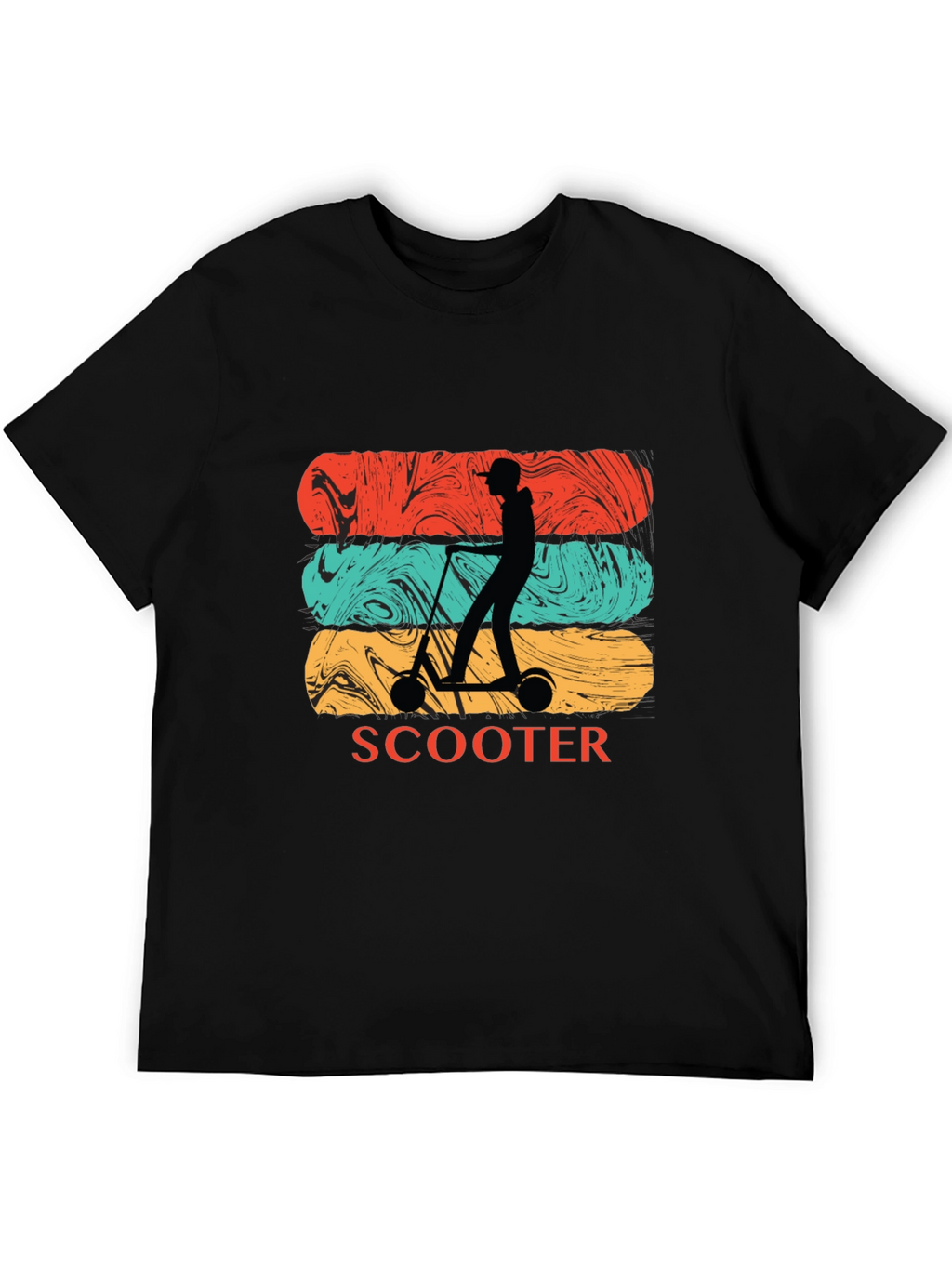 Retro Scooter Silhouette Graphic Tee