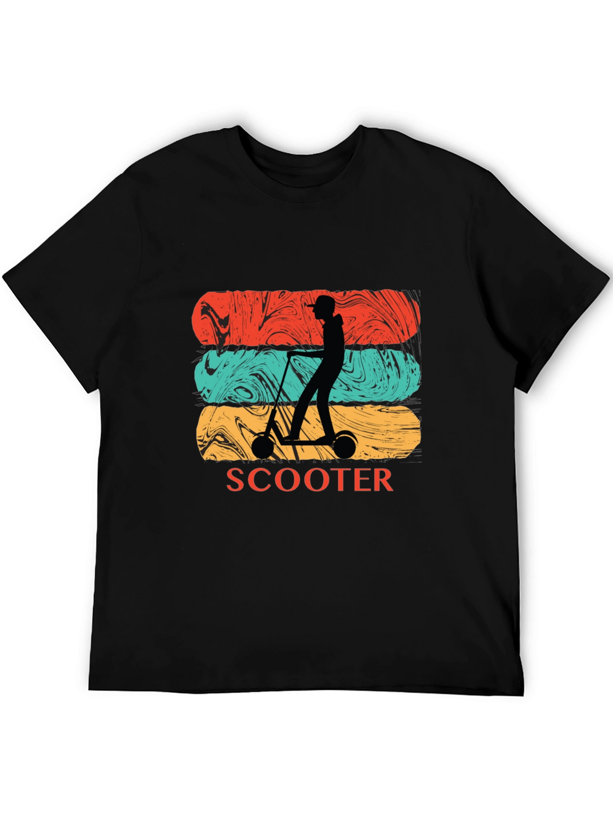 Retro Scooter Silhouette Graphic Tee