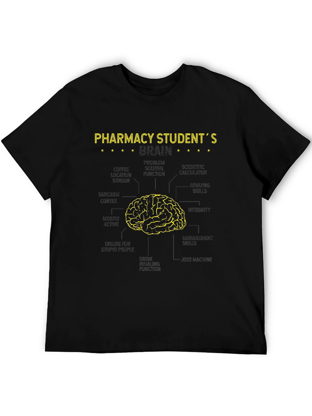 Pharmacy Student Brain Diagram T-Shirt