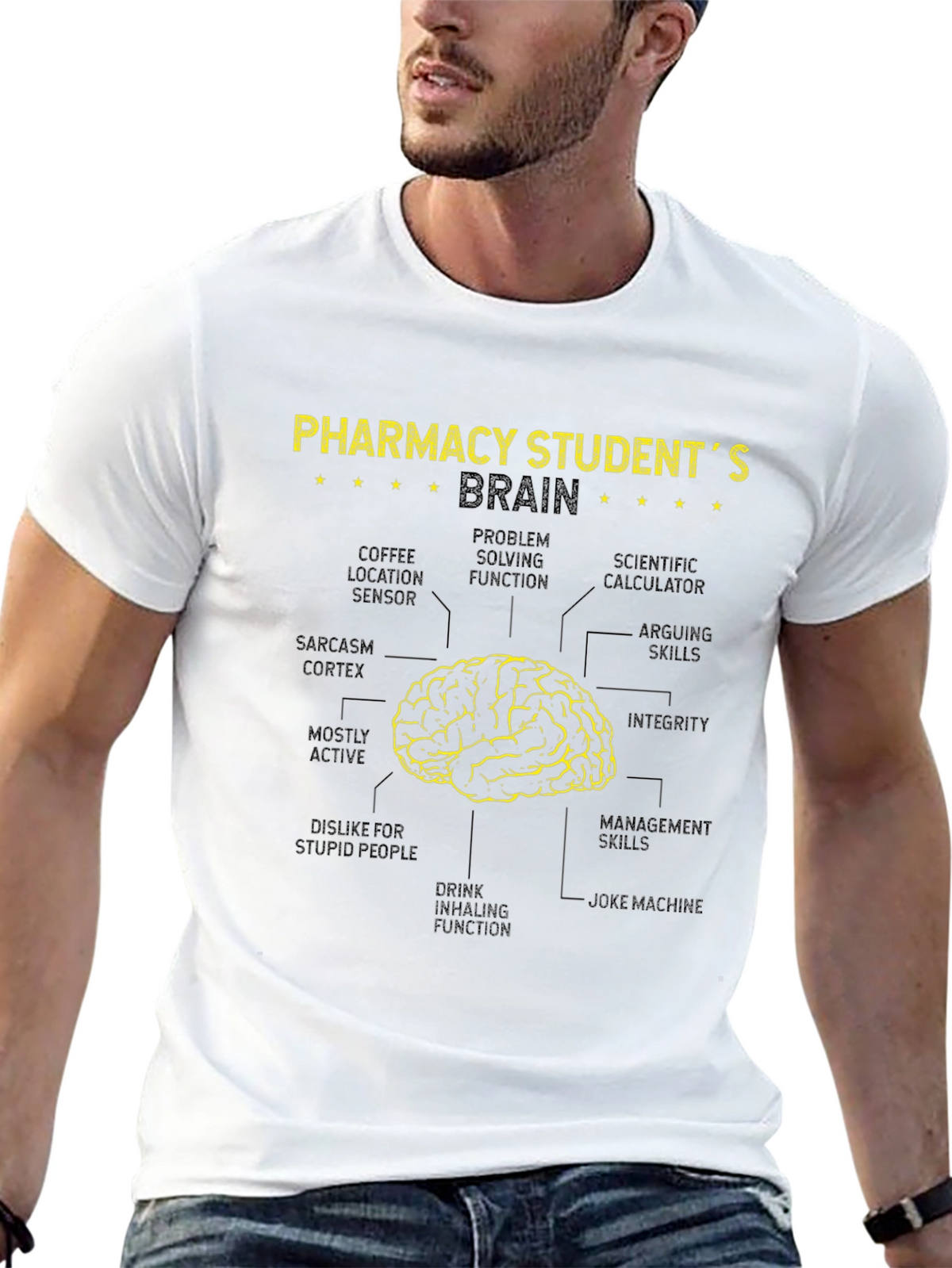 Pharmacy Student Brain Diagram T-Shirt