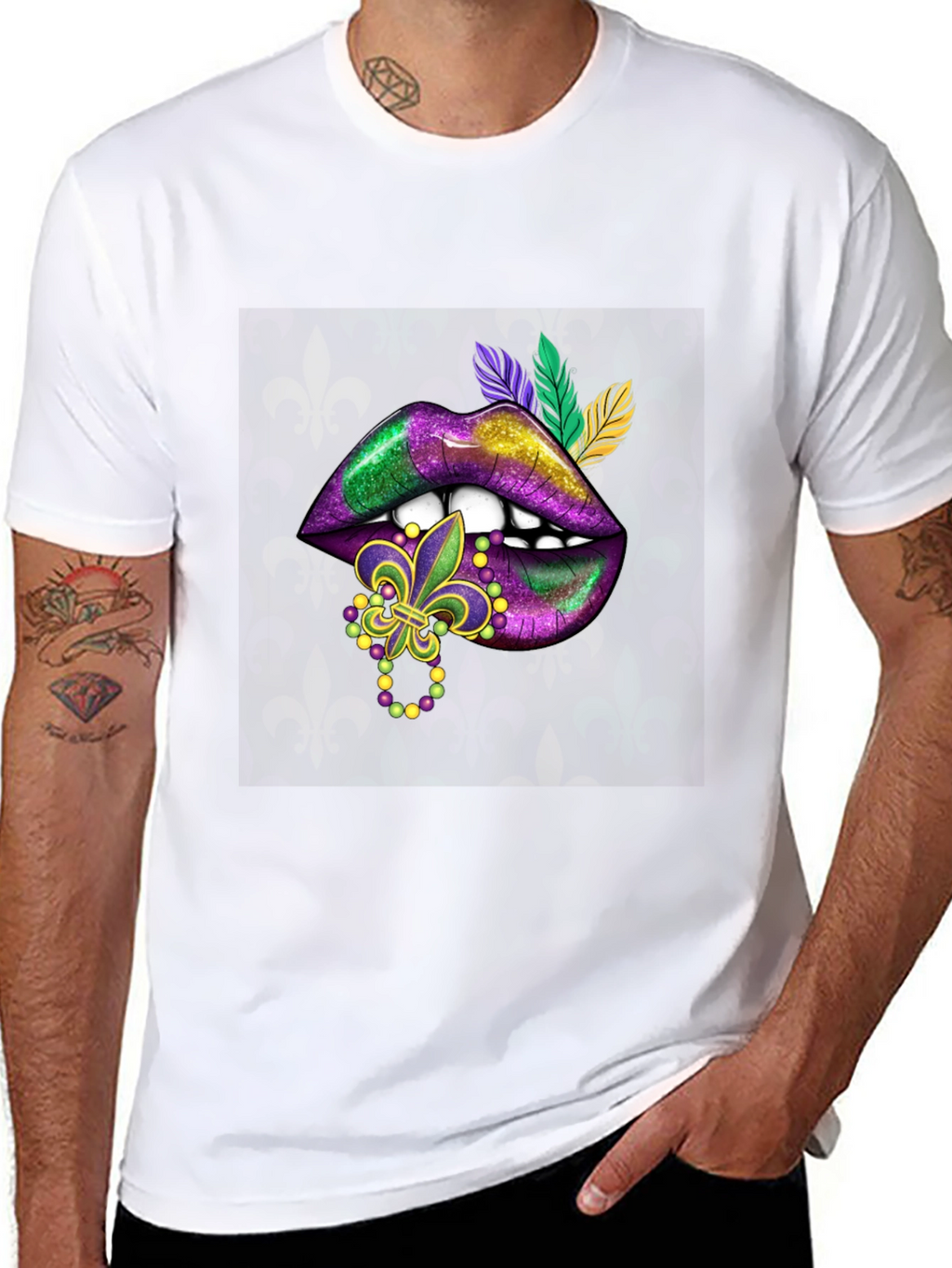 Mardi Gras Lips T-Shirt