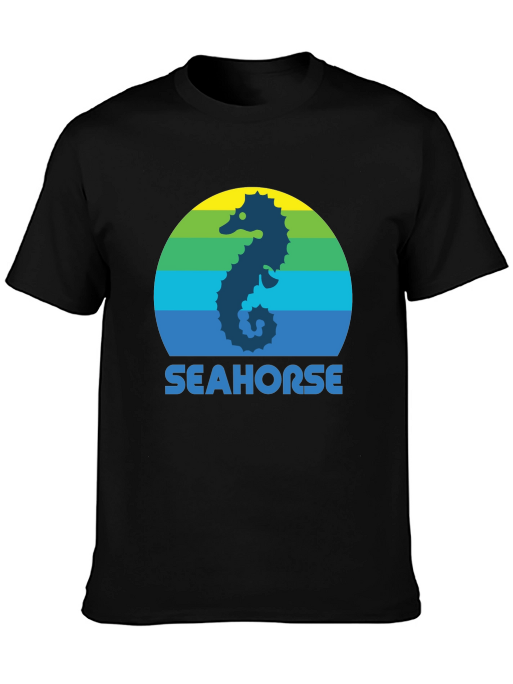 Seahorse Graphic Tee - Retro Style