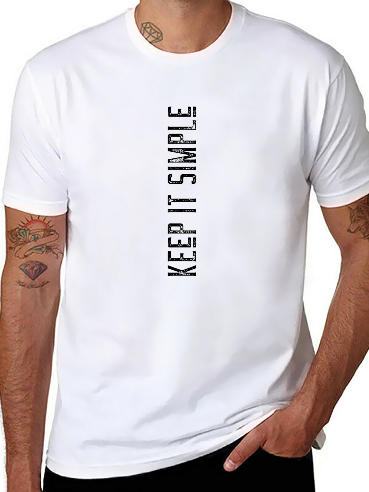 Keep It Simple Black Graphic Tee
