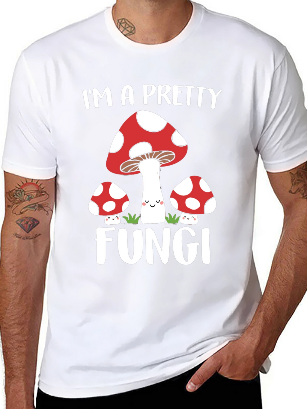 Pretty Fungi Graphic Tee - Unique Mushroom Design