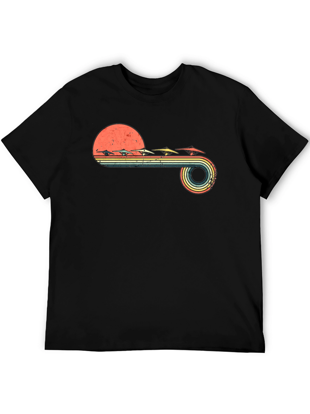 Retro Hang Gliding Sunset T-Shirt