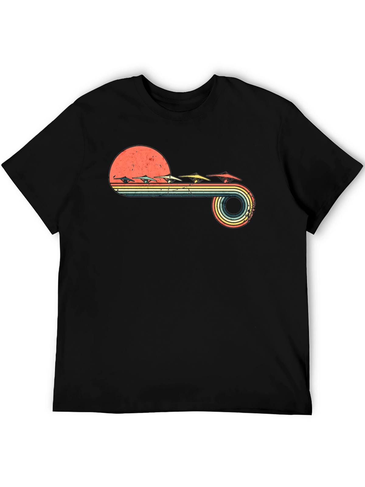 Retro Hang Gliding Sunset T-Shirt