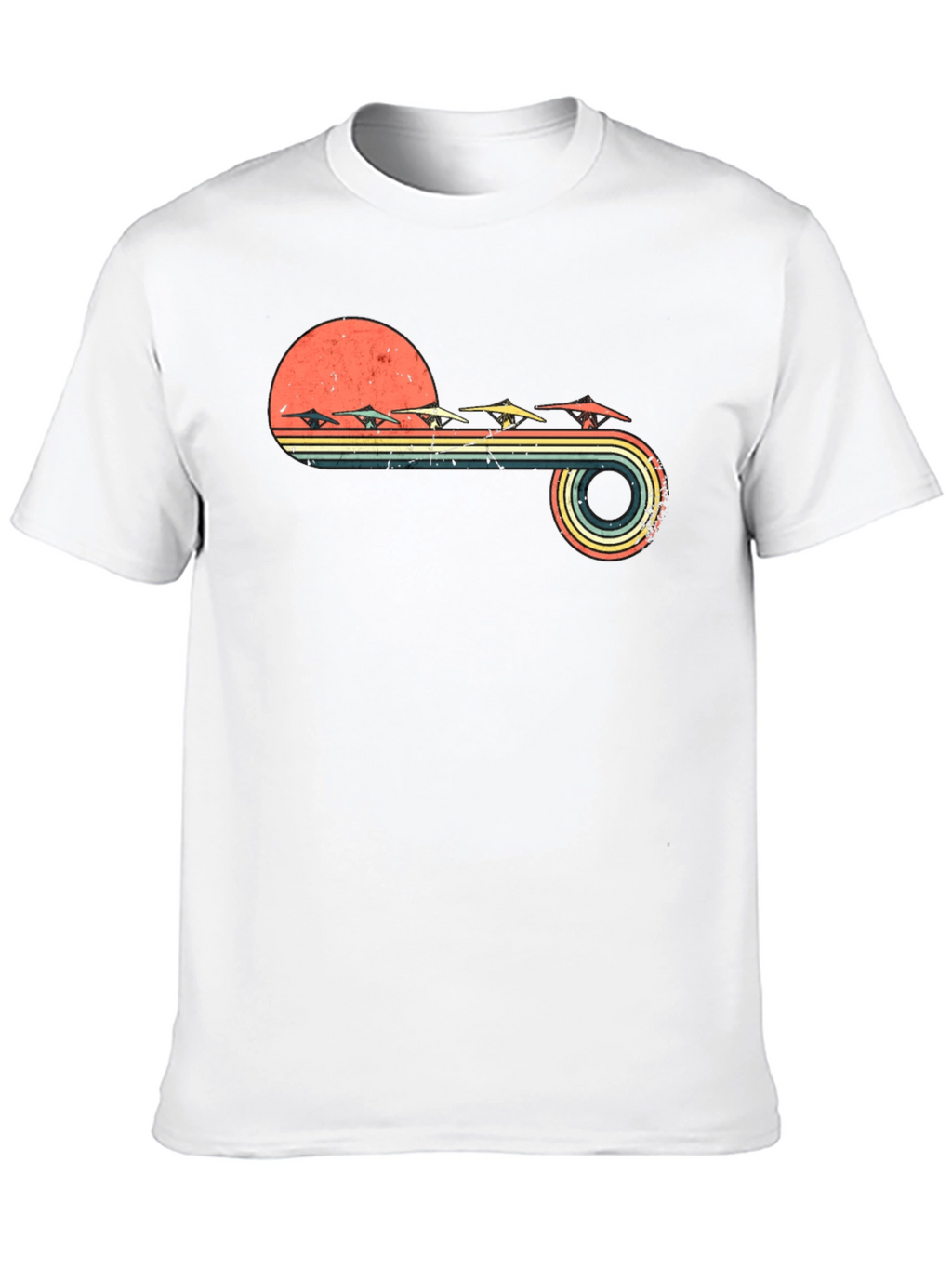Retro Hang Gliding Sunset T-Shirt