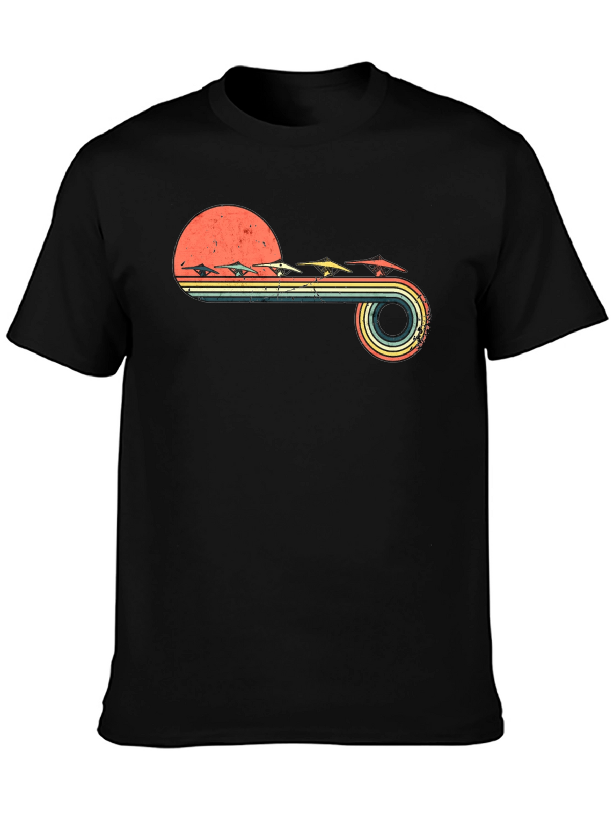 Retro Hang Gliding Sunset T-Shirt