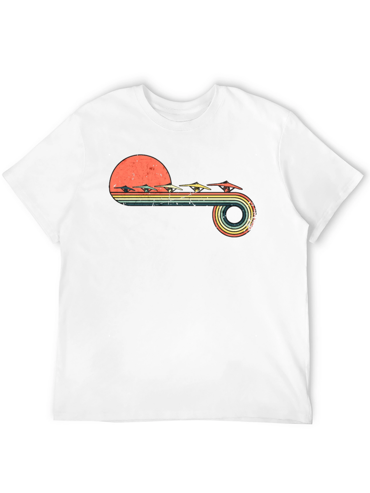 Retro Hang Gliding Sunset T-Shirt