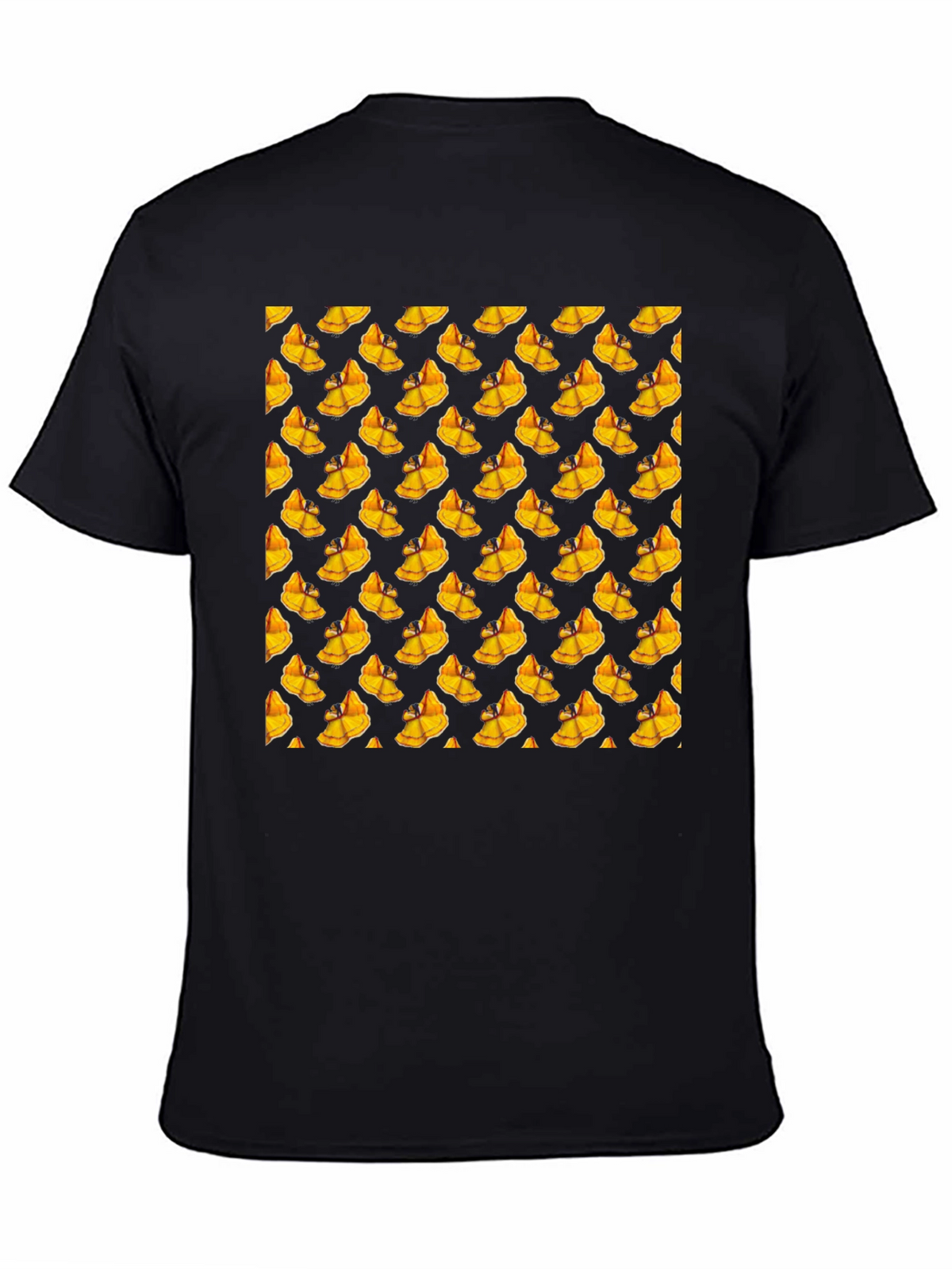 Novelty Mango Pattern Black T-Shirt