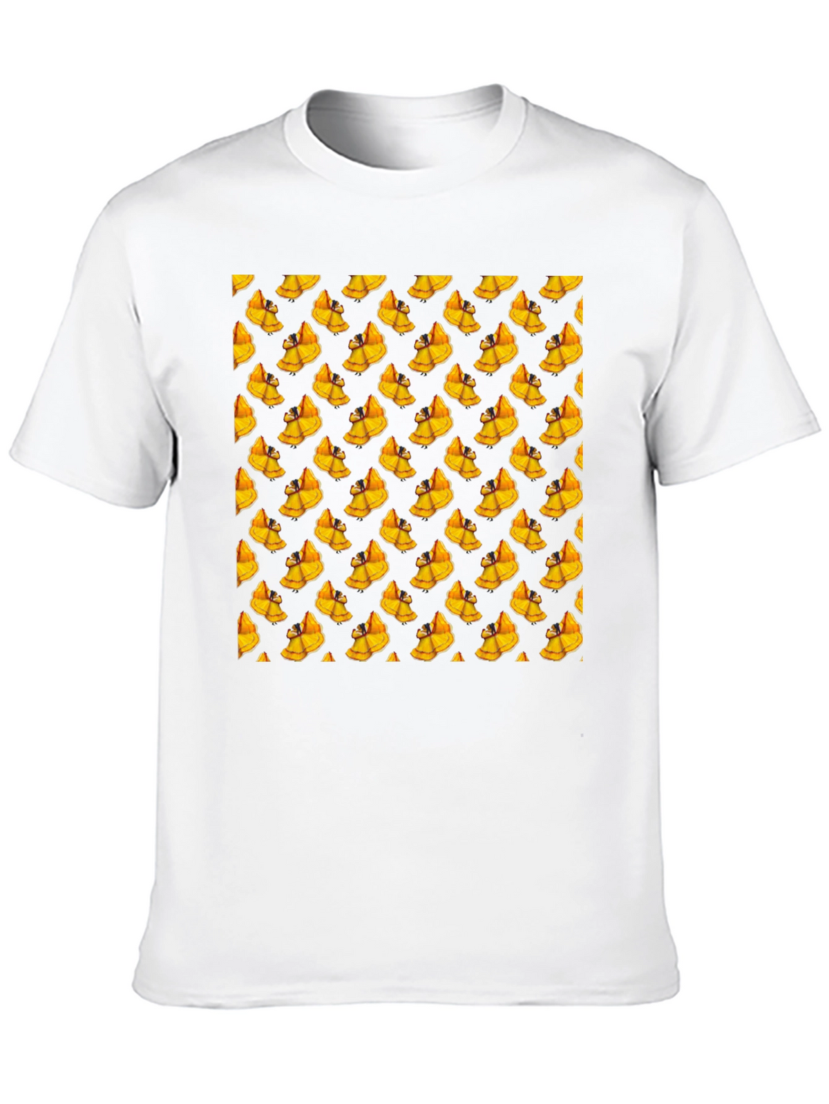 Novelty Mango Pattern Black T-Shirt