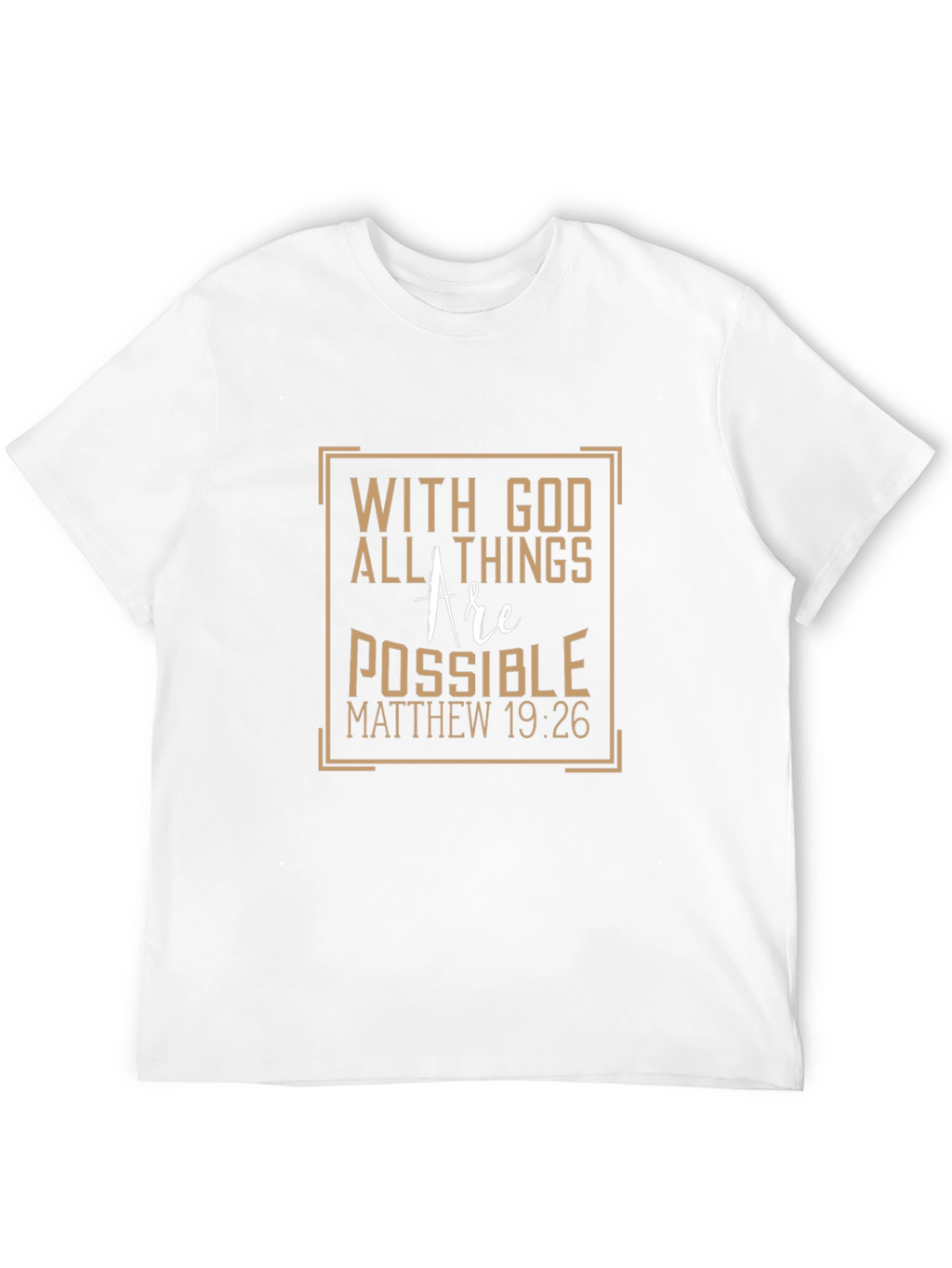 With God All Things Possible Black Graphic Tee