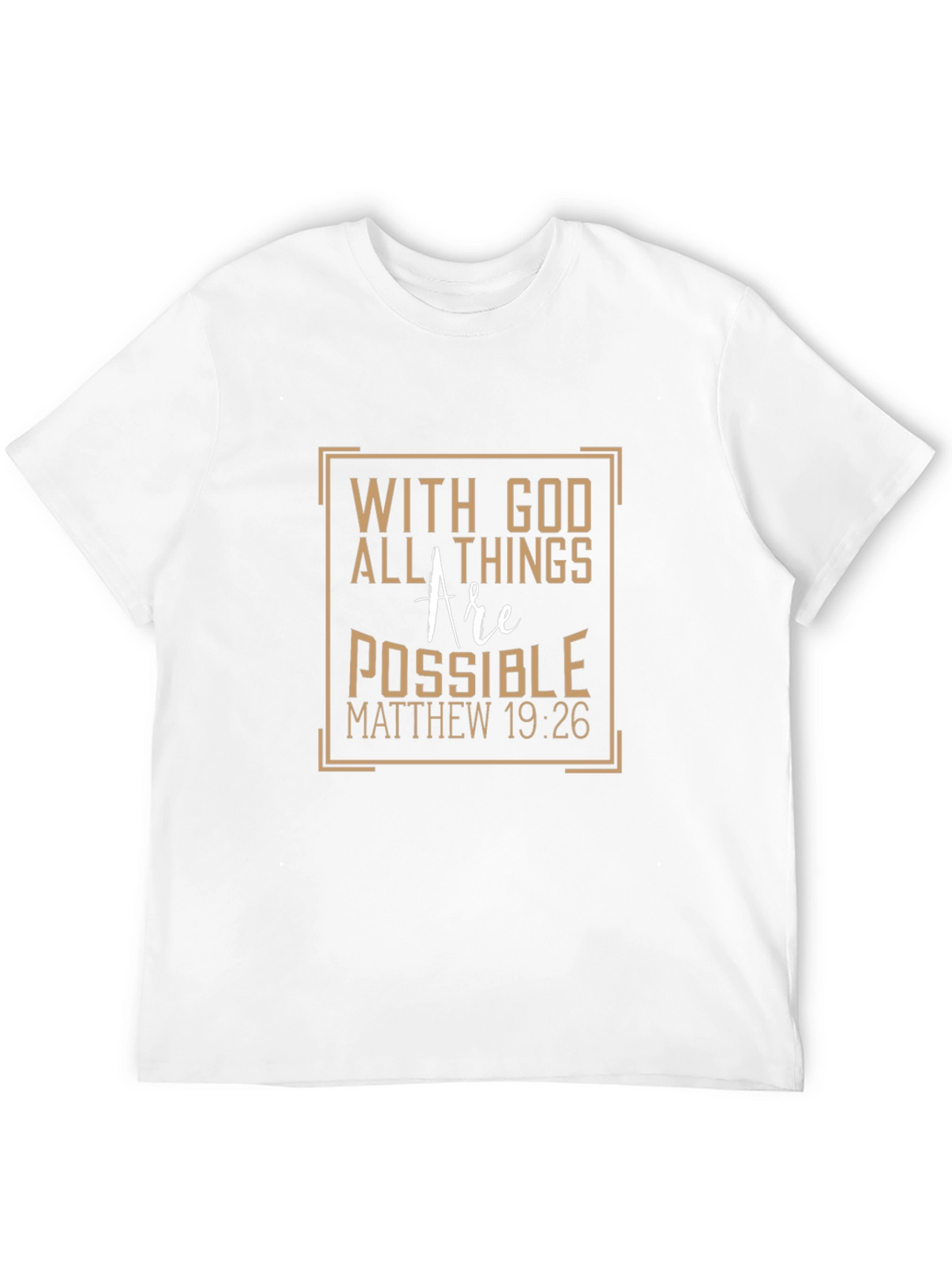 With God All Things Possible Black Graphic Tee