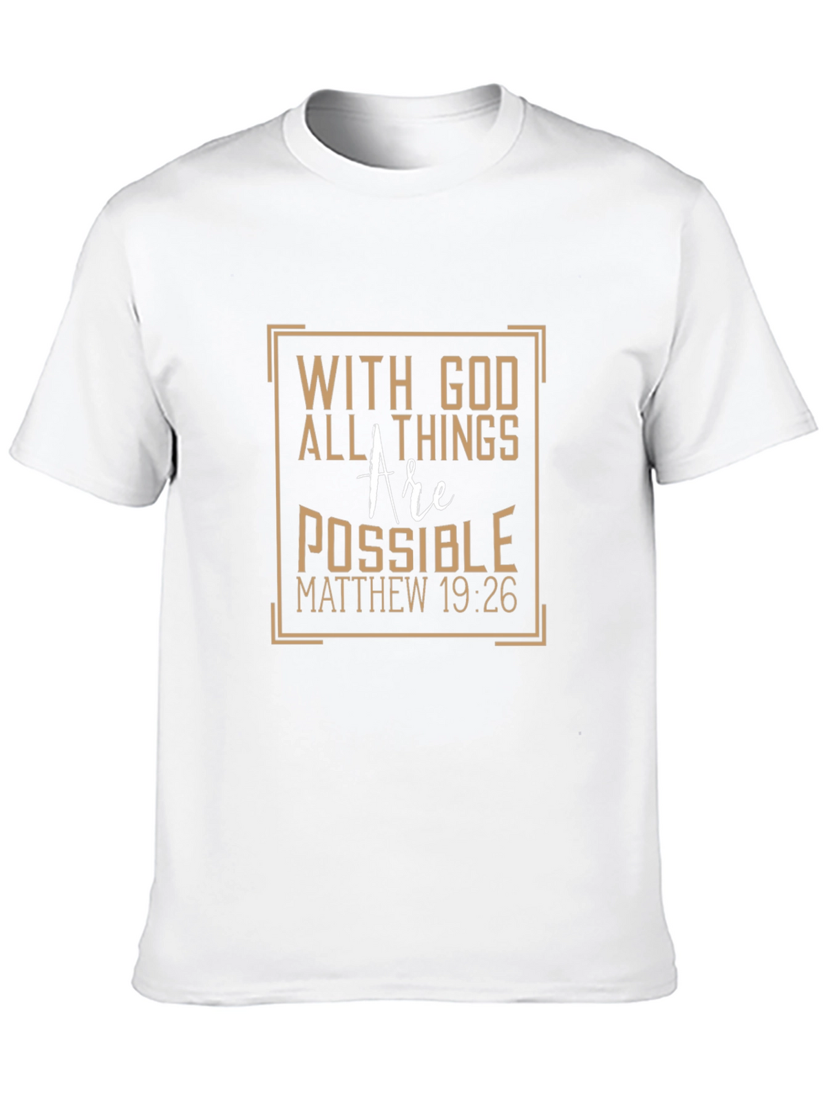With God All Things Possible Black Graphic Tee
