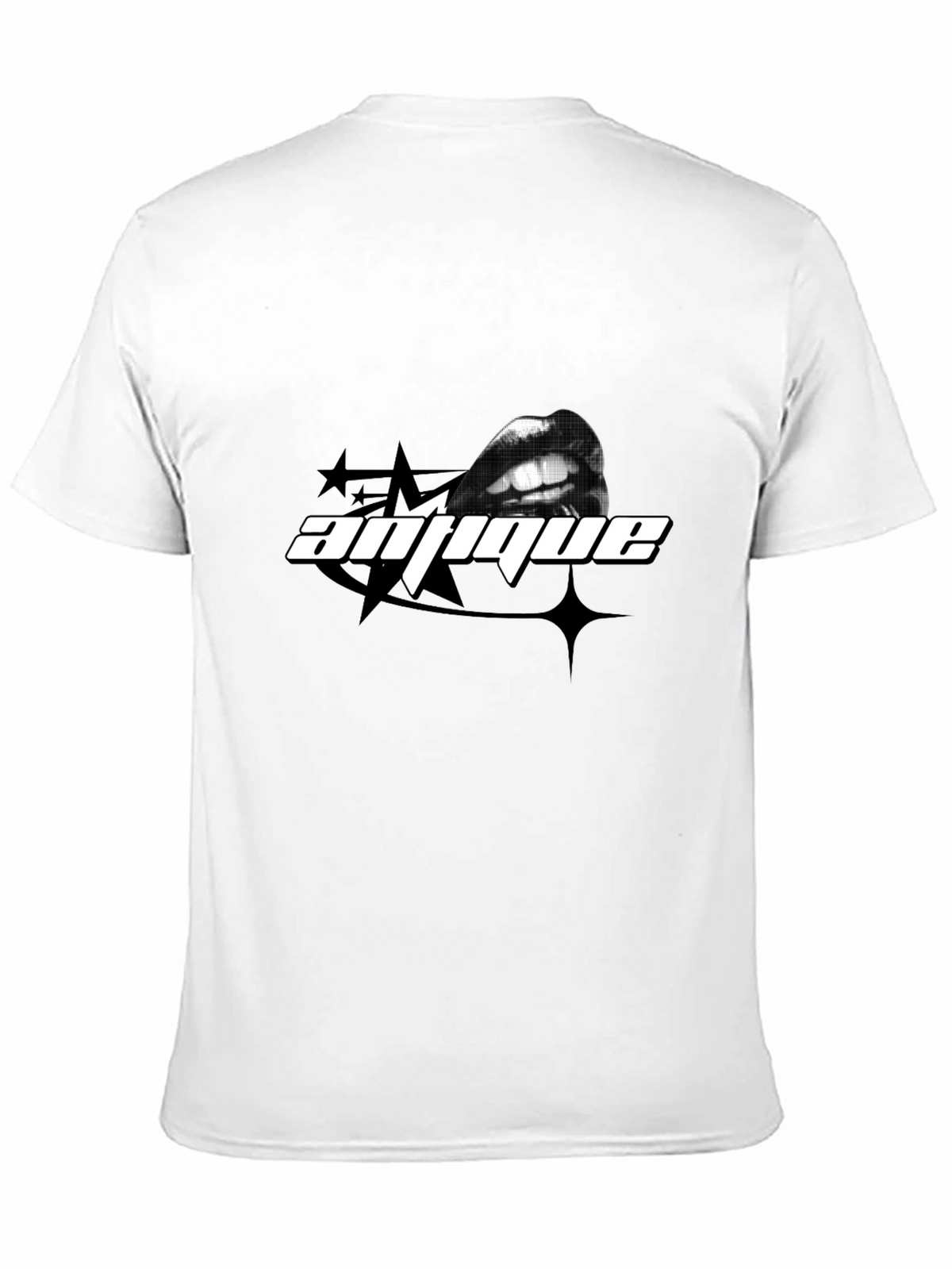 Antique Lips Graphic Black T-Shirt