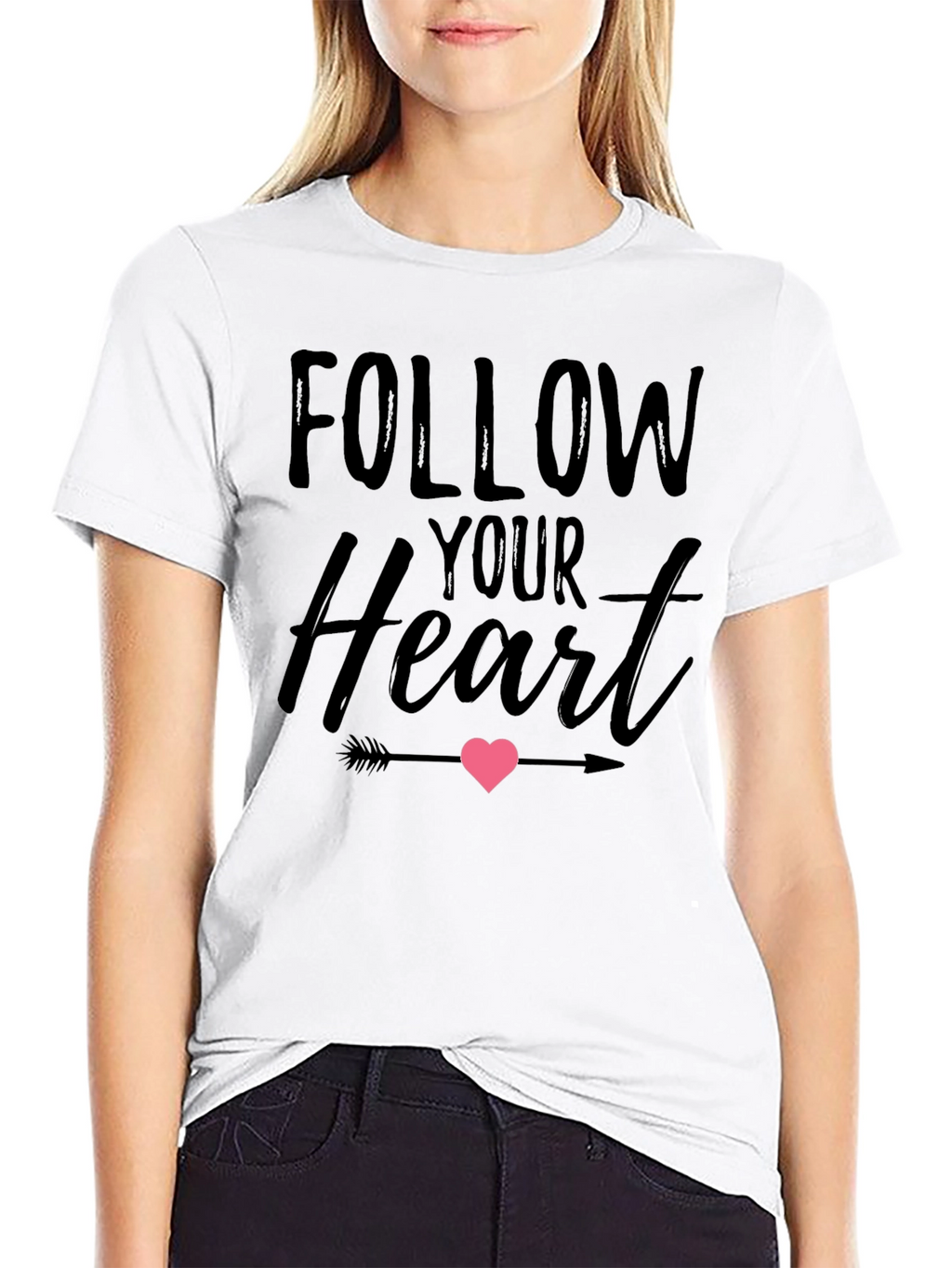 Follow Your Heart Graphic Tee - Black