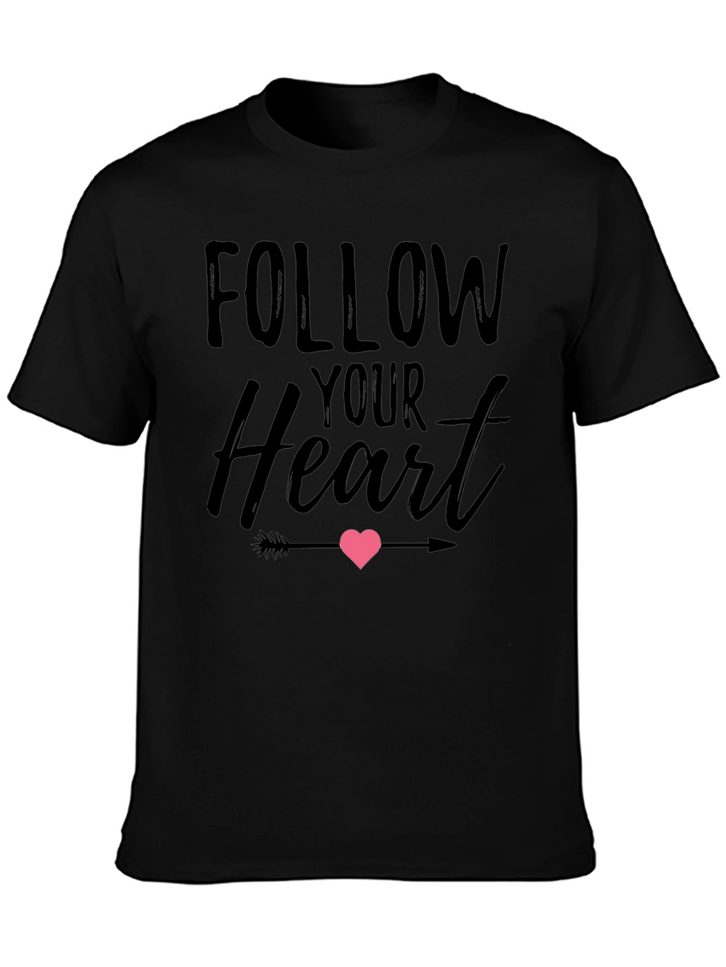 Follow Your Heart Graphic Tee - Black