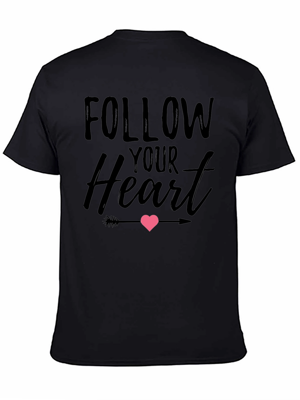 Follow Your Heart Graphic Tee - Black
