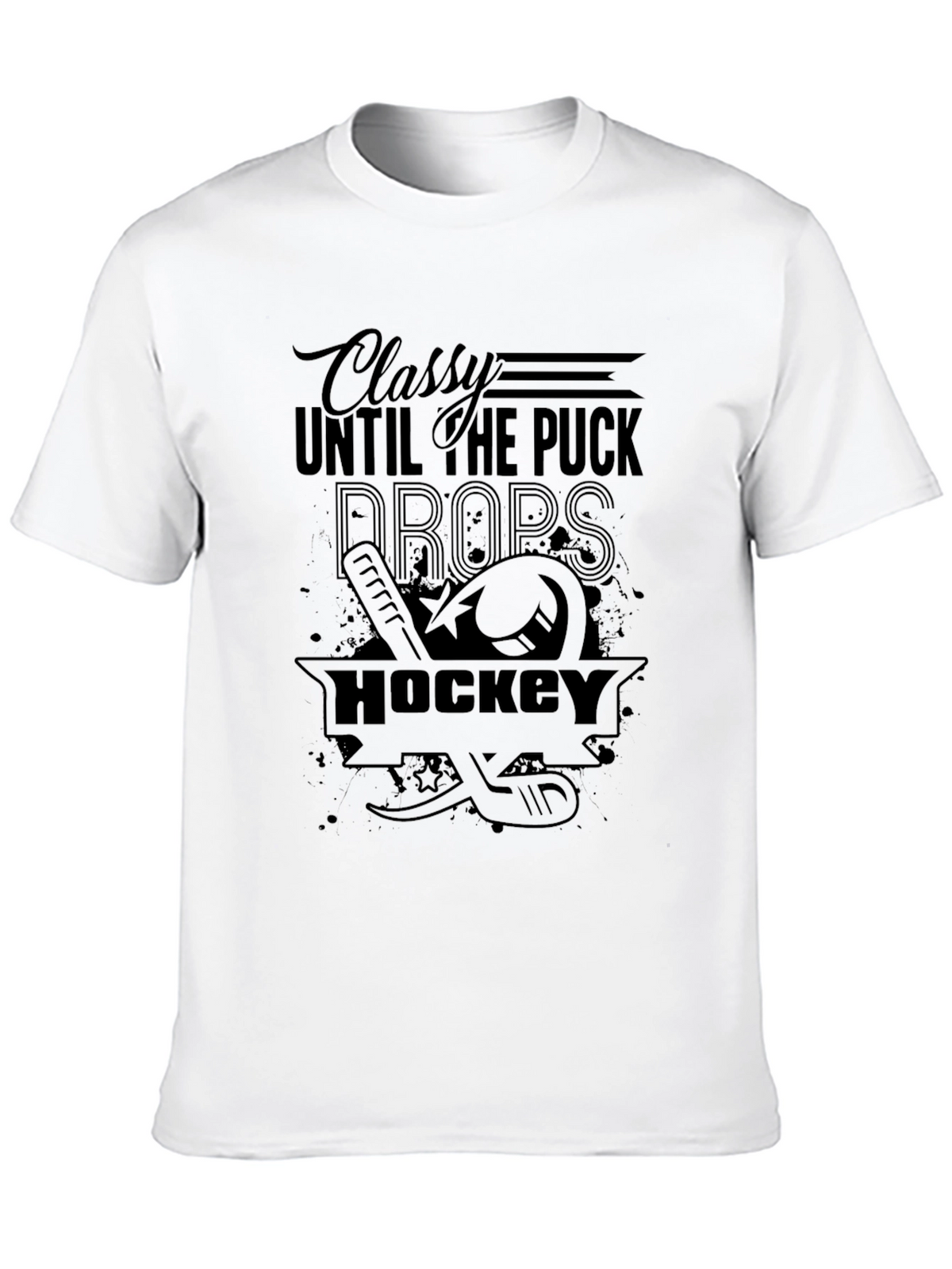 Classy Until the Puck Drops Hockey Graphic Tee