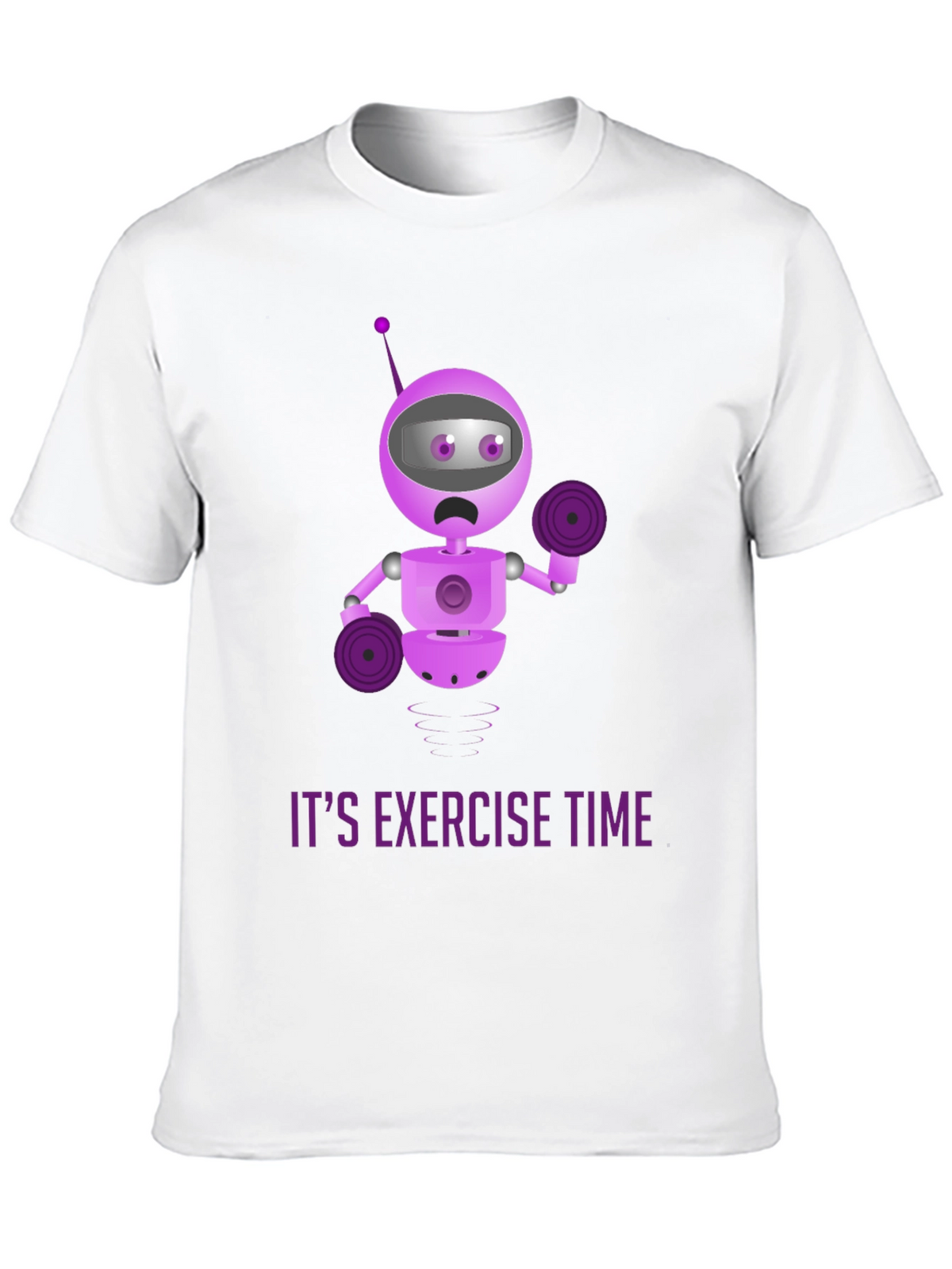 Robot Exercise Time Black T-Shirt