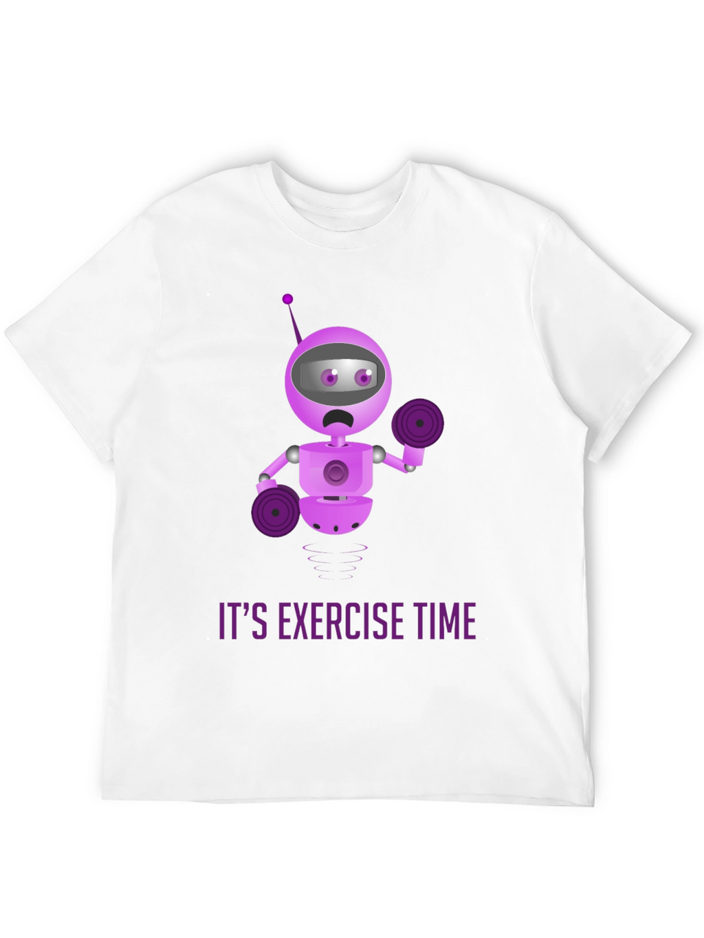 Robot Exercise Time Black T-Shirt