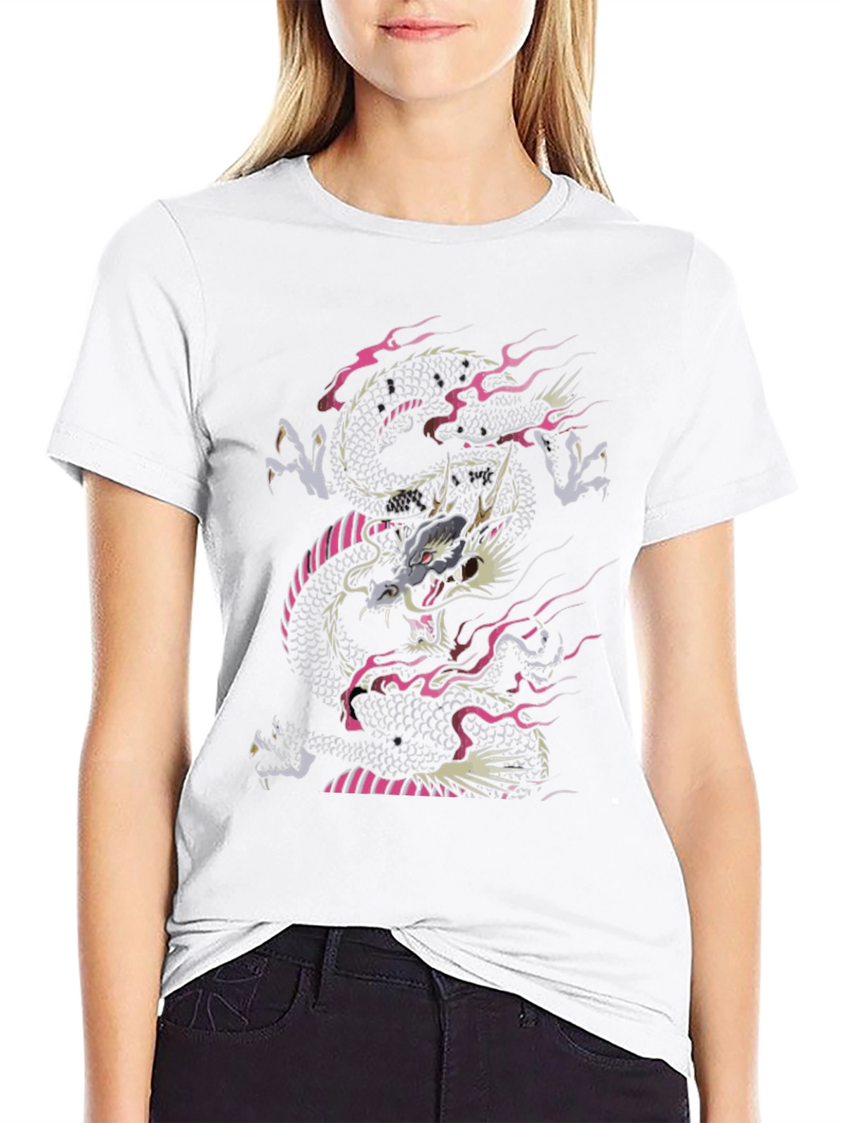Dragon Print Black T-Shirt