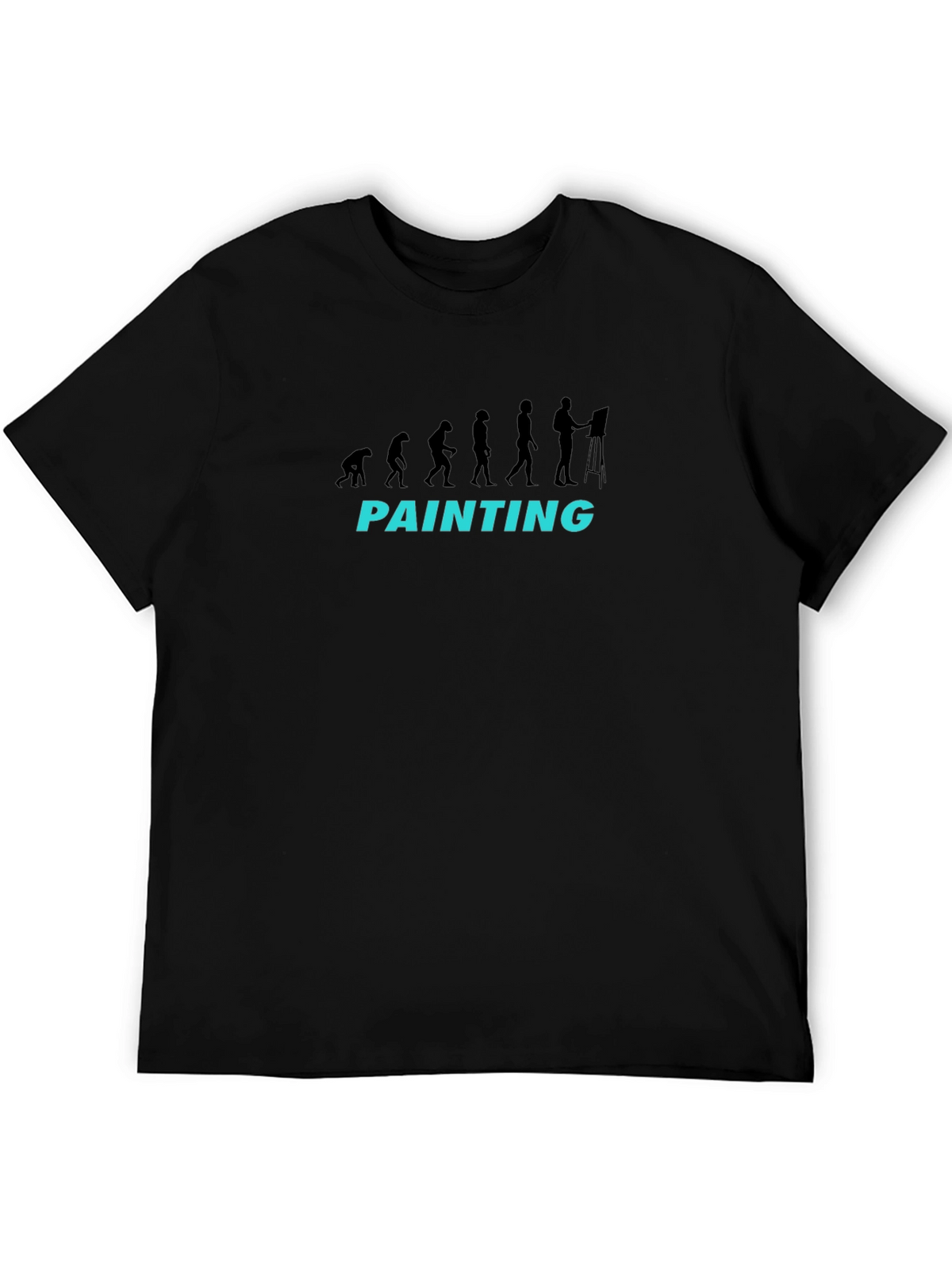 Evolution of Painting Black T-Shirt