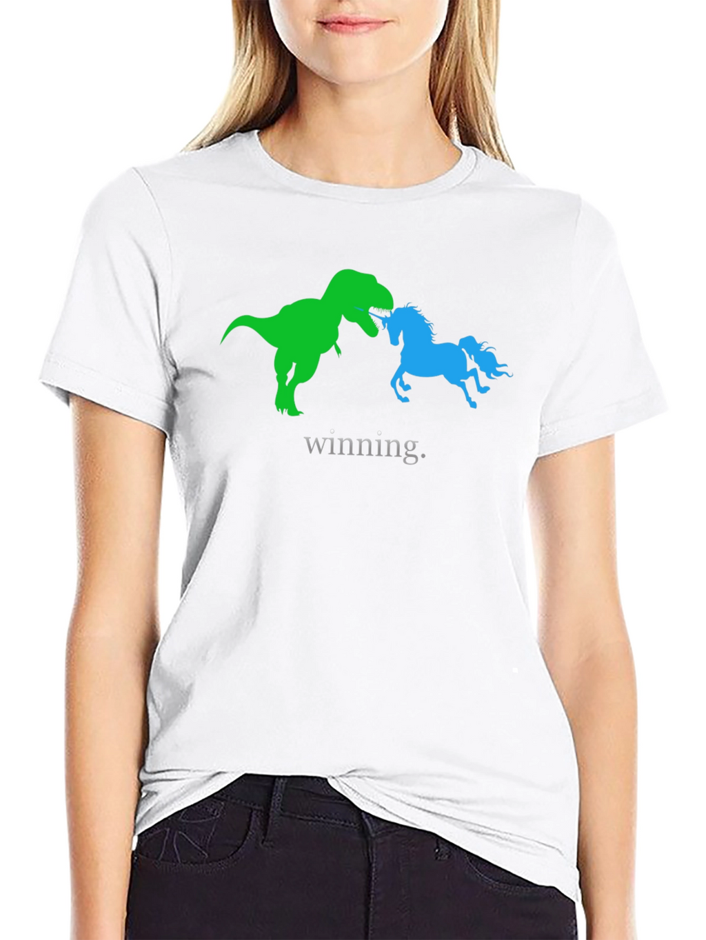 Winning Dinosaur vs Unicorn Graphic Tee