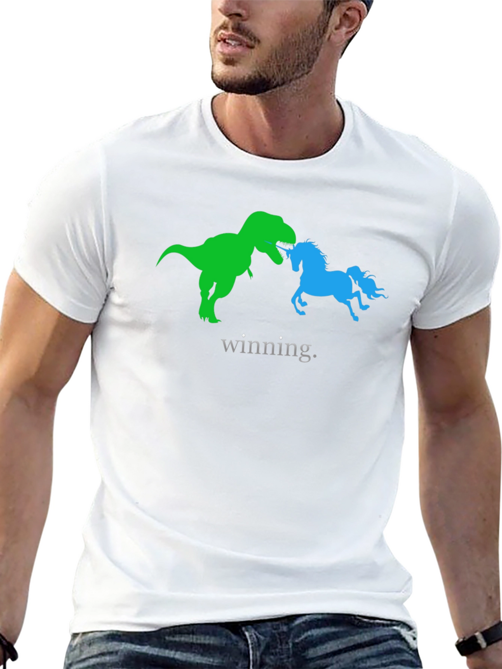 Winning Dinosaur vs Unicorn Graphic Tee