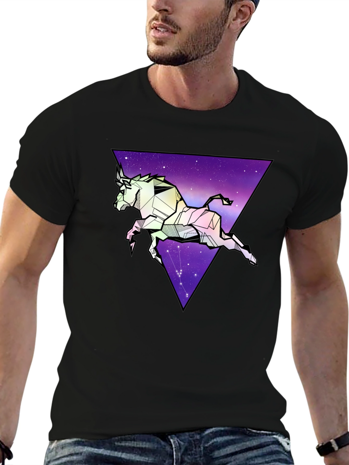 Geometric Taurus Graphic Tee - Zodiac Star Sign