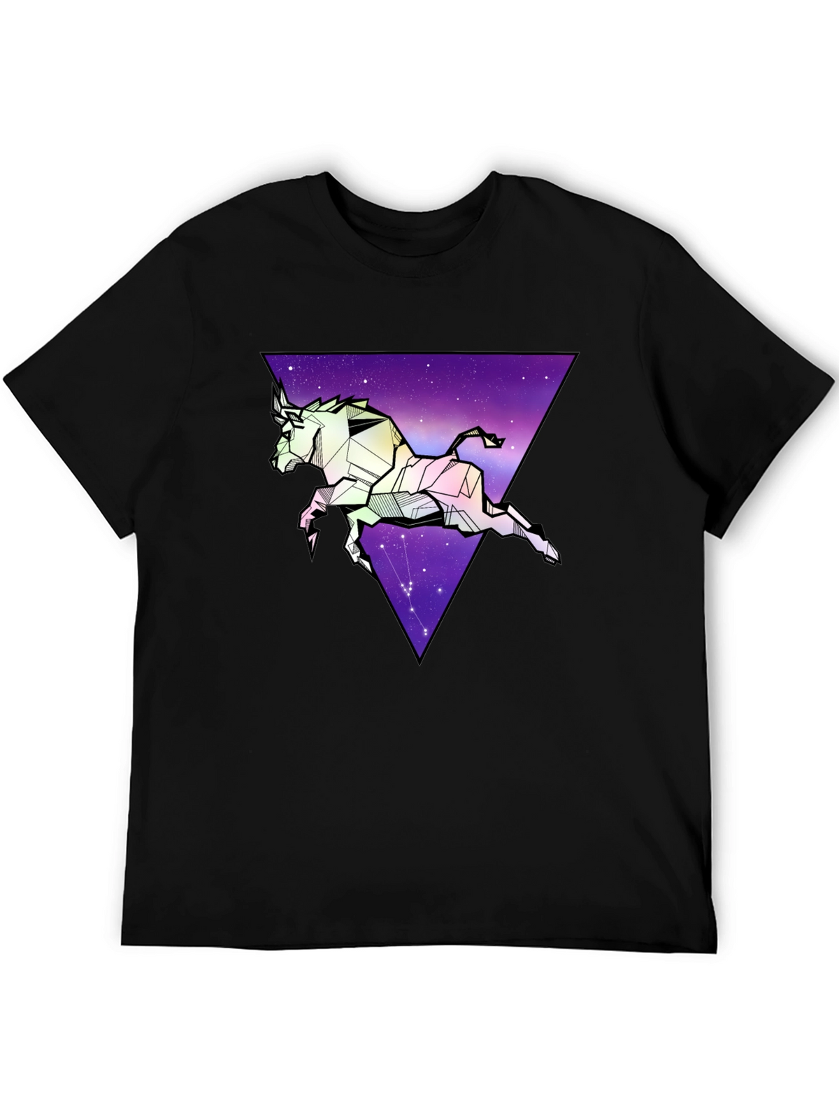 Geometric Taurus Graphic Tee - Zodiac Star Sign