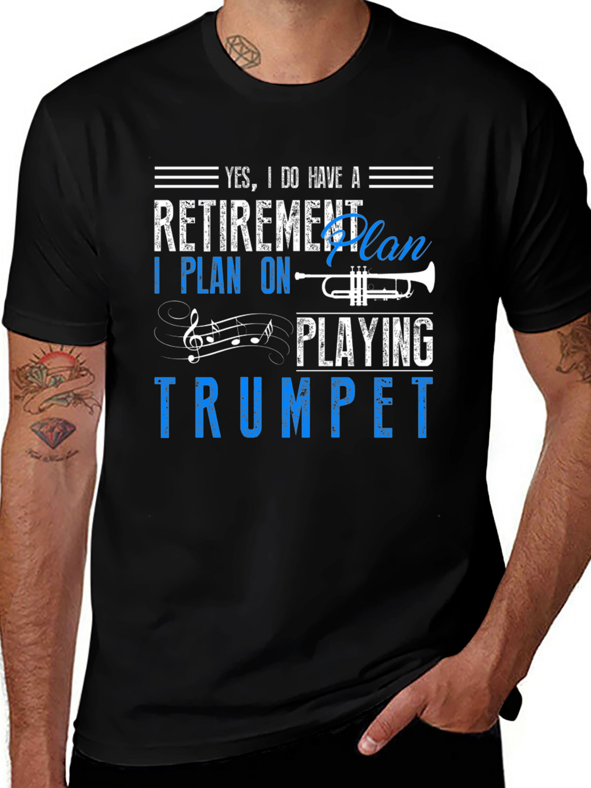 Retirement Plan Trumpet Player Graphic Tee