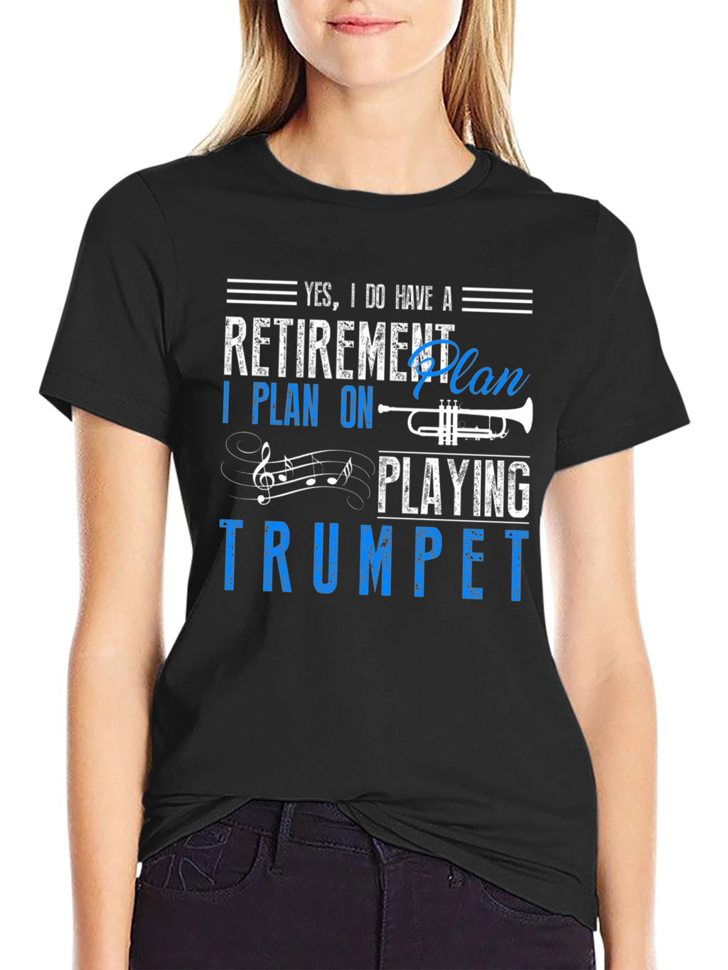 Retirement Plan Trumpet Player Graphic Tee