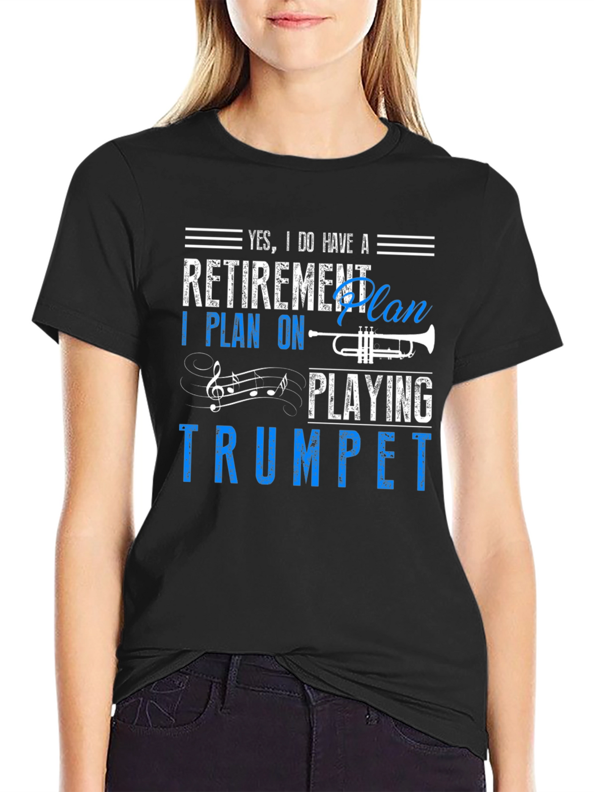 Retirement Plan Trumpet Player Graphic Tee