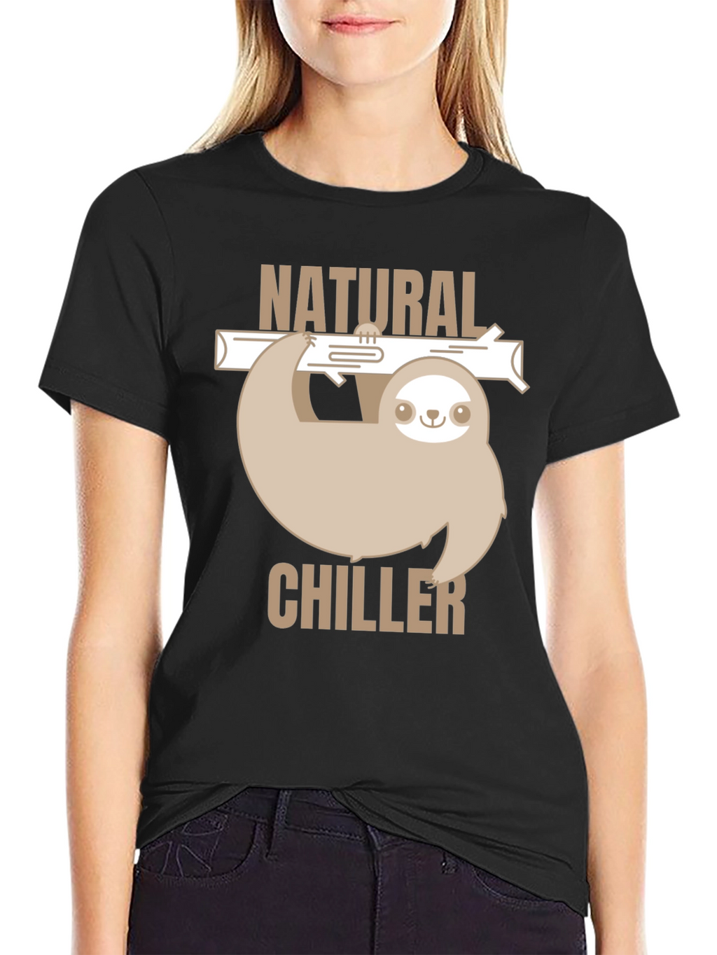 Natural Chiller Sloth Graphic Tee