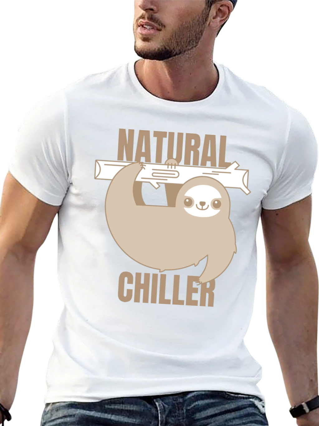 Natural Chiller Sloth Graphic Tee