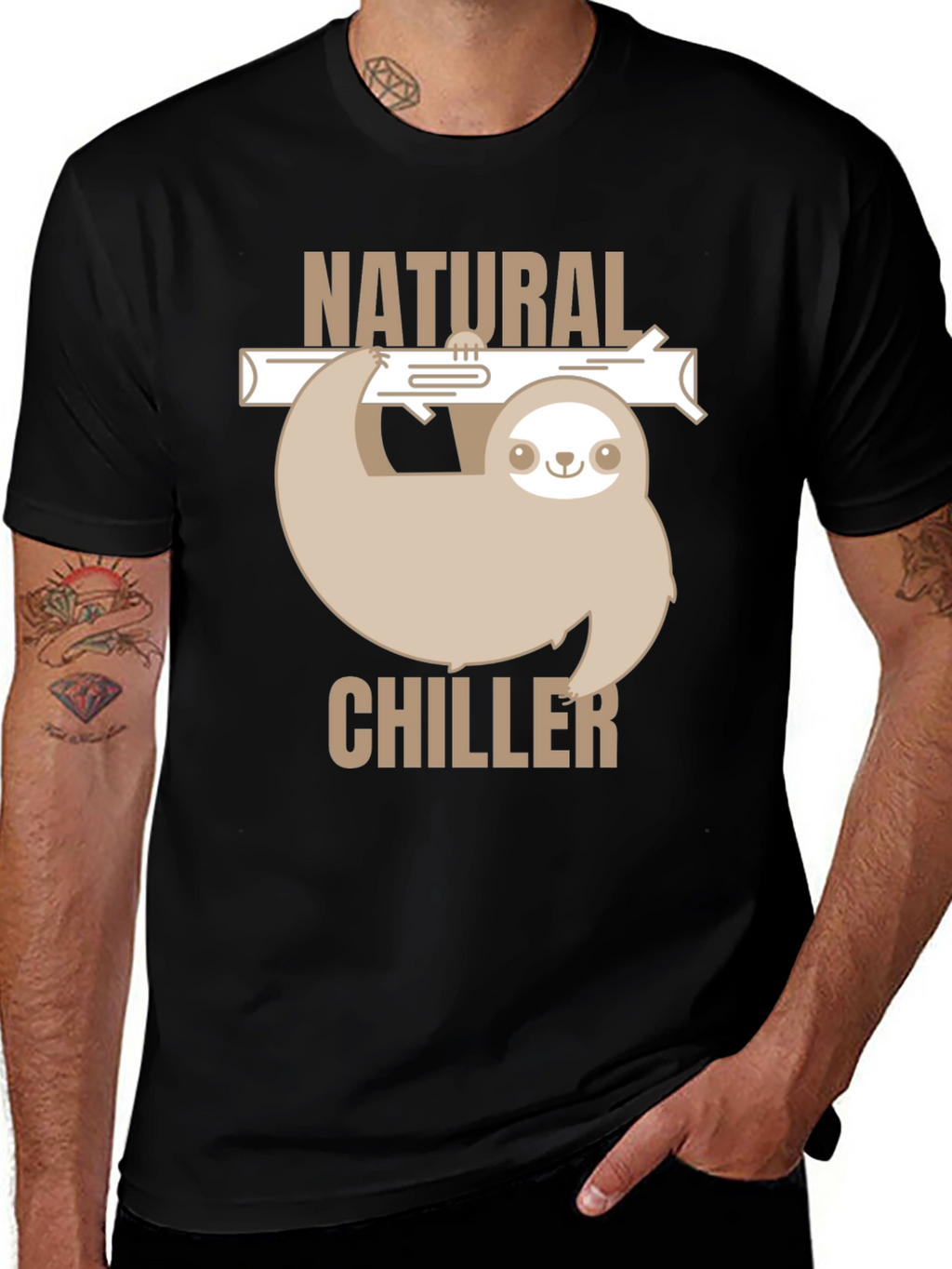 Natural Chiller Sloth Graphic Tee