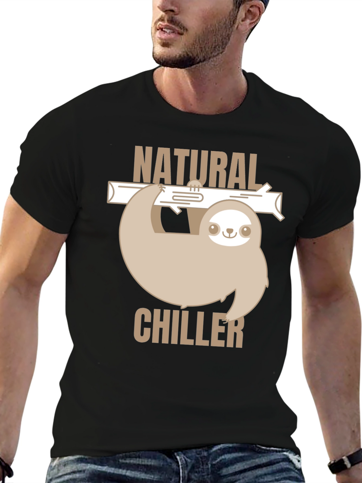 Natural Chiller Sloth Graphic Tee