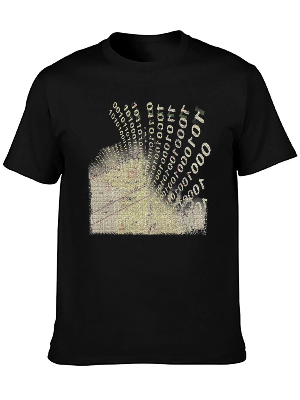 Digital Gridlock T-Shirt - Modern Data Design